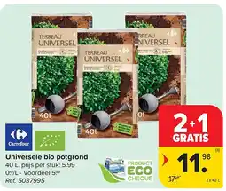 Carrefour Universele bio potgrond aanbieding