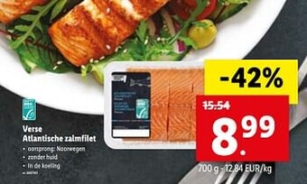 Lidl Verse atlantische zalmfilet aanbieding
