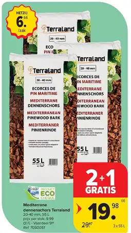 Carrefour Mediterrane dennenschors Terraland aanbieding