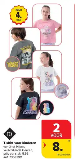 Carrefour T-shirt voor kinderen aanbieding