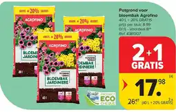 Carrefour Potgrond voor bloembak Agrofi no aanbieding