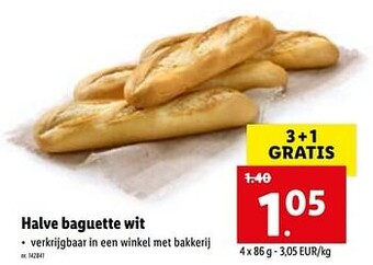 Lidl Halve baguette wit aanbieding