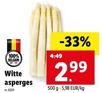 Lidl Witte asperges aanbieding