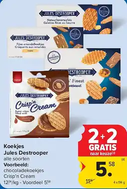 Carrefour Koekjes Jules Destrooper aanbieding