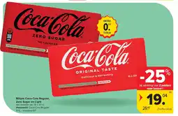 Carrefour Blikjes Coca-Cola Regular, Zero Sugar en Light aanbieding