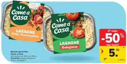 Carrefour Bereide gerechten Come a Casa aanbieding