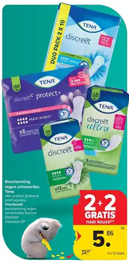 Carrefour Bescherming tegen urineverlies Tena aanbieding