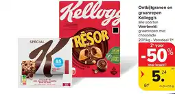 Carrefour Ontbijtgranen en graanrepen Kellogg’s aanbieding