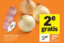 Albert Heijn AH Zoete uien 3 stuks aanbieding