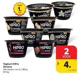 Carrefour Yoghurt HiPro Danone aanbieding