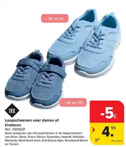 Carrefour Loopschoenen voor dames of kinderen aanbieding