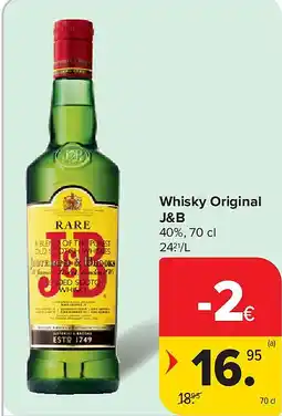 Carrefour Whisky Original J&B aanbieding