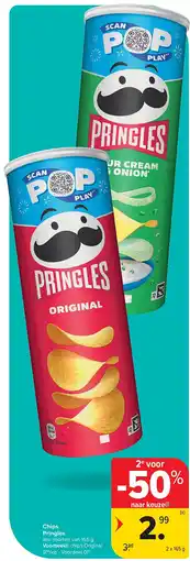 Carrefour Chips Pringles aanbieding