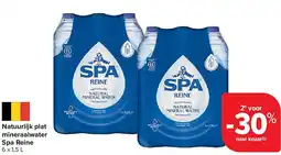 Carrefour Natuurlijk plat mineraalwater Spa Reine aanbieding