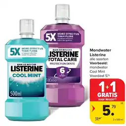 Carrefour Mondwater Listerine aanbieding