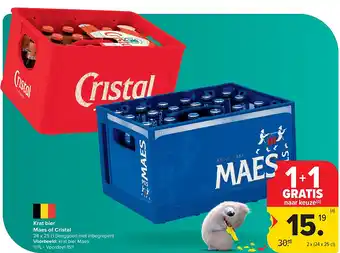Krat bier Maes of Cristal