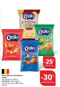 Carrefour Flat chips en à l’ancienne Croky aanbieding