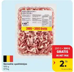 Carrefour Gerookte spekblokjes aanbieding