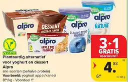 Carrefour Plantaardig alternatief voor yoghurt en dessert Alpro aanbieding