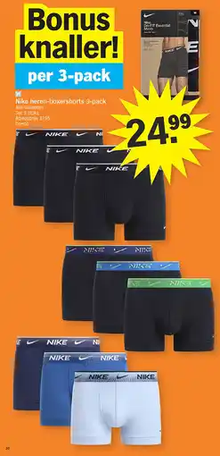 Albert Heijn Nike heren-boxershorts 3-pack aanbieding