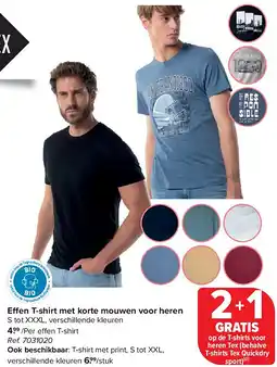 Carrefour E en T-shirt met korte mouwen voor heren aanbieding