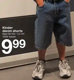 Zeeman Kinder denim shorts aanbieding
