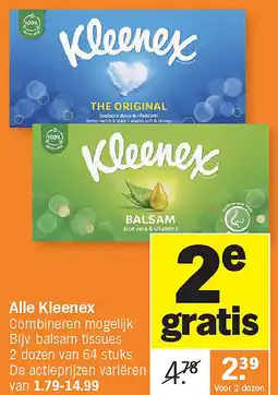 Albert Heijn Alle Kleenex aanbieding