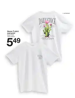 Zeeman Heren T-shirt met print aanbieding