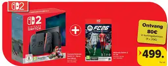 Carrefour Console Nintendo Switch 2 + Mario Kart World aanbieding