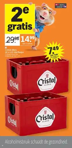 Albert Heijn Cristal Alken 24 x 0.25 literflesjes aanbieding