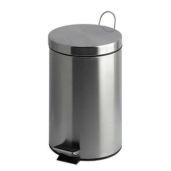 Leen Bakker V-part pedaalemmer Classic - zilvergrijs - 20l - Leen Bakker aanbieding
