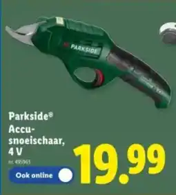 Lidl Parkside Accu snoeischaar 4V aanbieding