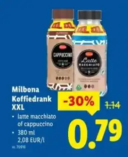 Lidl Milbona Koffiedrank XXL aanbieding