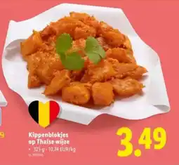 Lidl Kippenblokjes op thaise wijze aanbieding