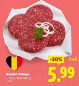 Lidl Rundhamburger aanbieding
