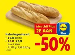 Lidl Halve baguette wit aanbieding