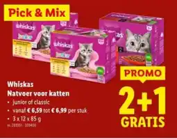 Lidl Whiskas natvoer voor katten aanbieding