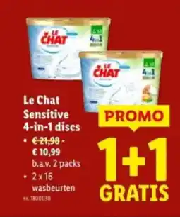 Lidl Le Chat Sensitive 4-in-1 discs aanbieding