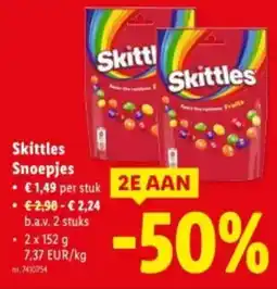 Lidl Skittles Snoepjes aanbieding