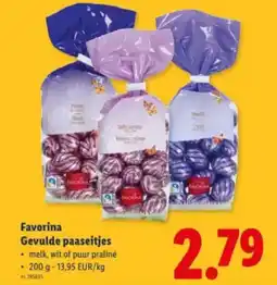 Lidl Favorina gevulde paaseitjes aanbieding