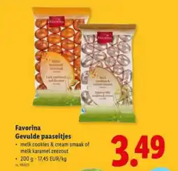 Lidl Favorina gevulde paaseitjes aanbieding