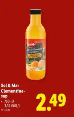 Lidl Sol & Mar Clementine- sap aanbieding