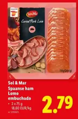 Lidl Sol & mar spaanse ham lomo embuchado aanbieding