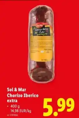 Lidl Sol & Mar Chorizo Iberico extra aanbieding