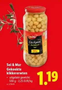 Lidl Sol & mar gekookte kikkererwten aanbieding