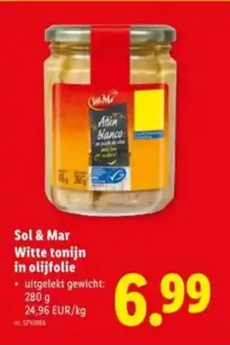 Lidl Sol & mar witte tonijn in olijfolie aanbieding