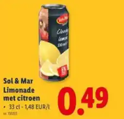 Lidl Sol & Mar Limonade met citroen aanbieding