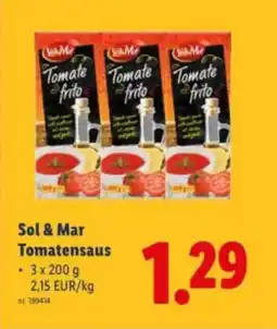 Lidl Sol & Mar Tomatensaus aanbieding