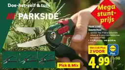 Lidl Parkside snoeischaar aanbieding