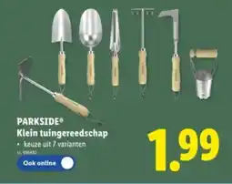 Lidl Parkside klein tuingereedschap aanbieding